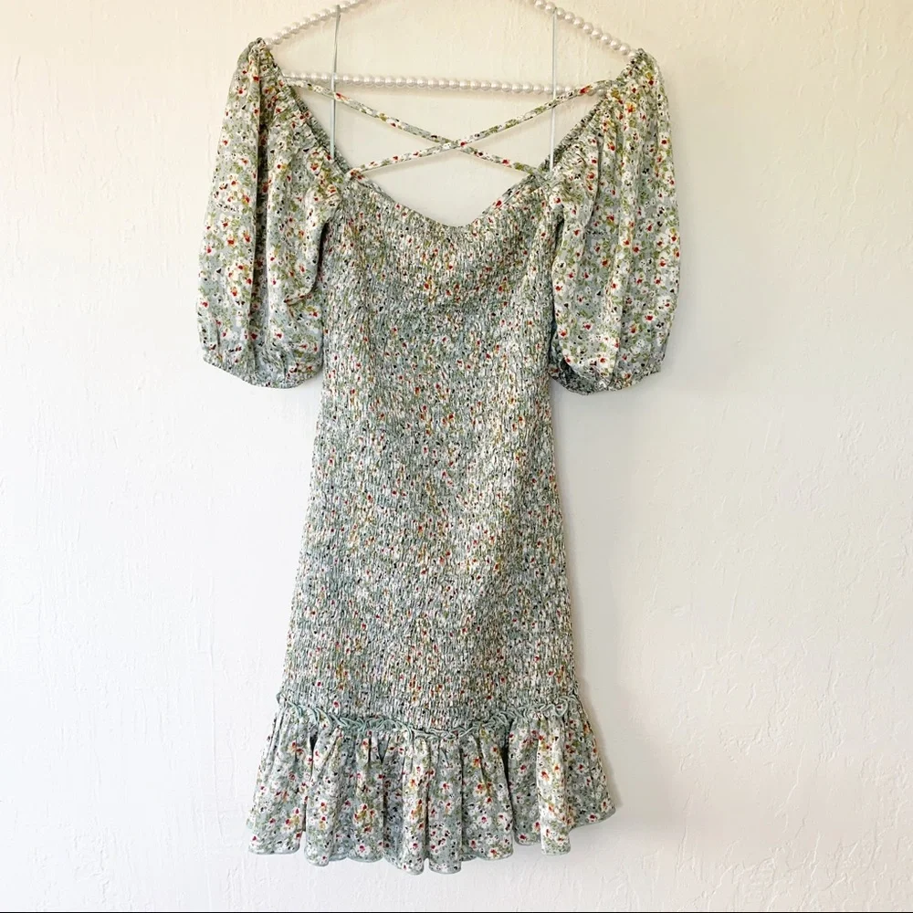 Lucy Paris Smocked Printed Dress - Picture 7 of 13